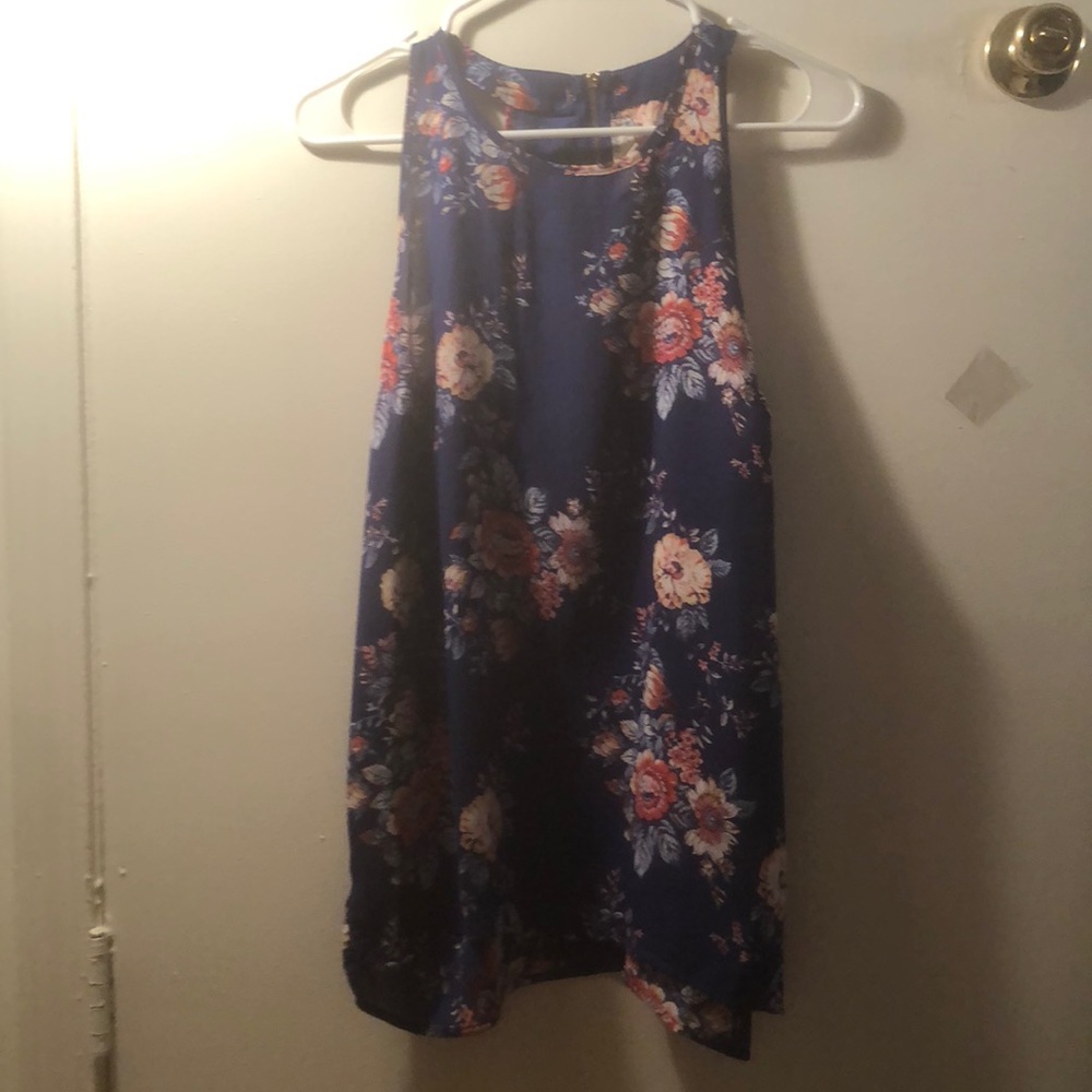 Royal Blue floral tank top